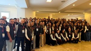 Representantes de Tecnimetro, Tecniprecisión y Winters durante la ABM Winters 2026 en Ecuador. De izquierda a derecha: Jessica Manya, jefa de ventas; María José Ortega, subgerente; Odalis Campos, representante de la marca; Eduardo Rubén Arra, presidente ejecutivo de Winters; y Yamela Aguilar, Regional Sales Manager de Perú y Ecuador. ABM Winters 2026